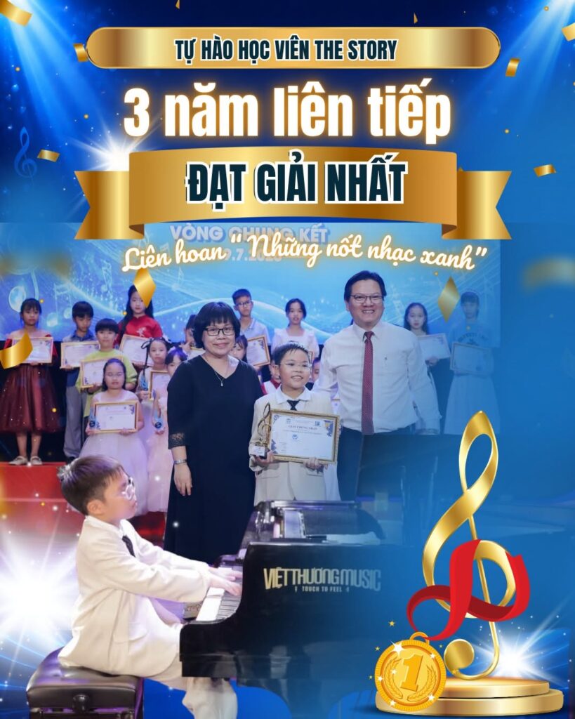 3 NĂM LIÊN TIẾP ĐẠT GIẢI NHẤT PIANO TẠI LIÊN HOAN “NHỮNG NỐT NHẠC XANH”